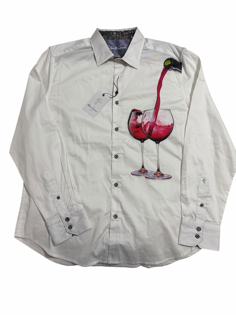 NEW$228 Robert Graham Men's Date Night Long Sleeve Woven Button Up Shirt SZ. XL
